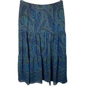 Chadwick Tiered Cottage Core Midi Skirt 14 Petite ❤️